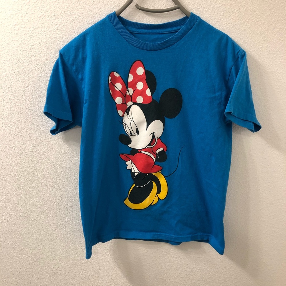 Disney Minnie Mouse graphic t shirt blue small